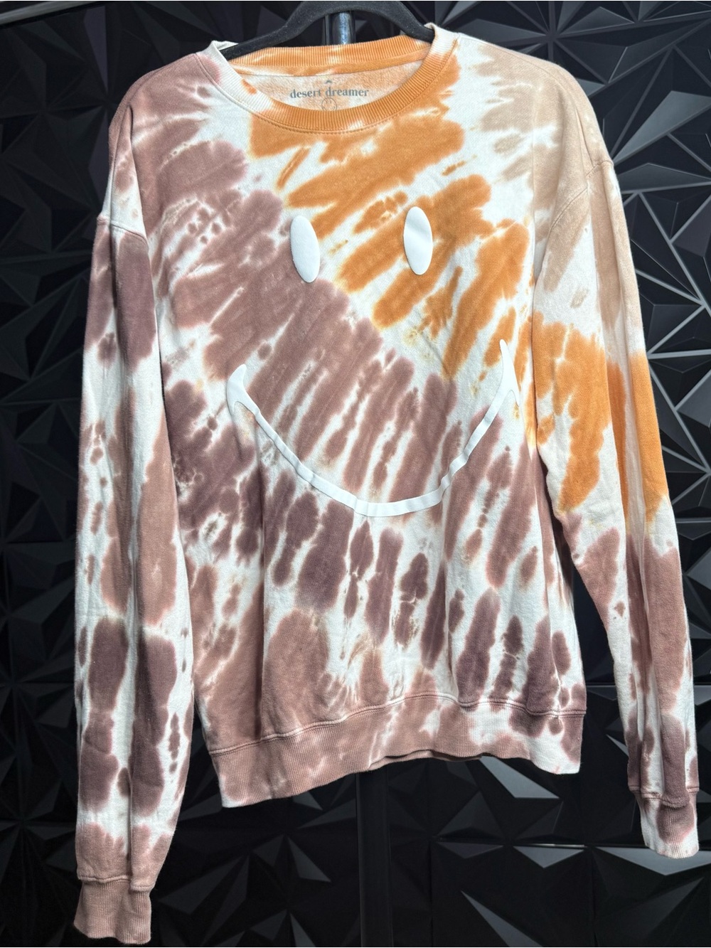 Desert Dreamer Smiley Originals Size Large Tie Dye Graphic Sweatshirt